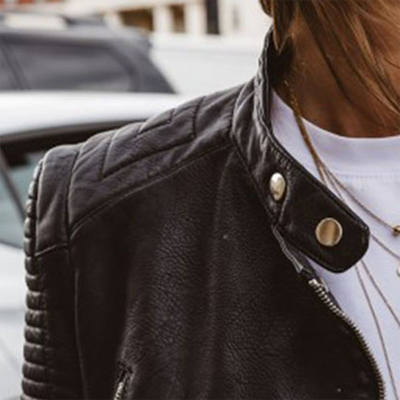Stilvolle Vintage-Lederjacke für Damen