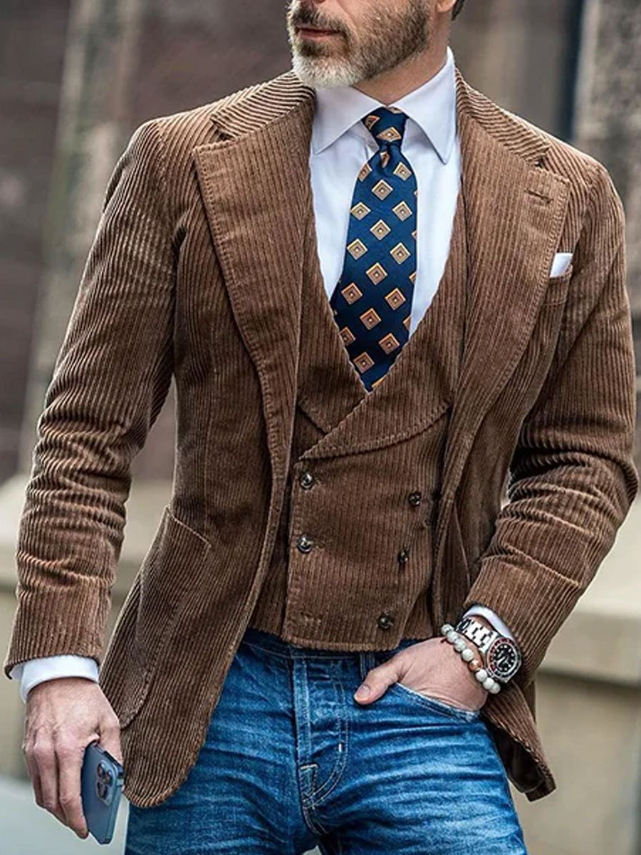 Retro Cord-Blazer für Männer in zeitlosem Design
