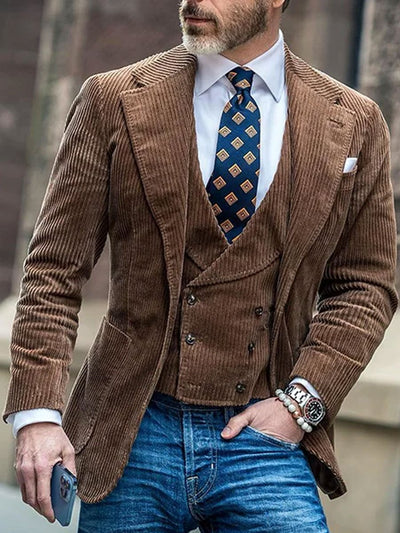 Retro Cord-Blazer für Männer in zeitlosem Design