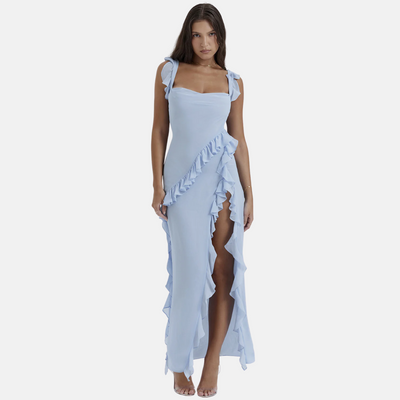 Abendkleid - Elegantes One-Shoulder Kleid mit Rüschen