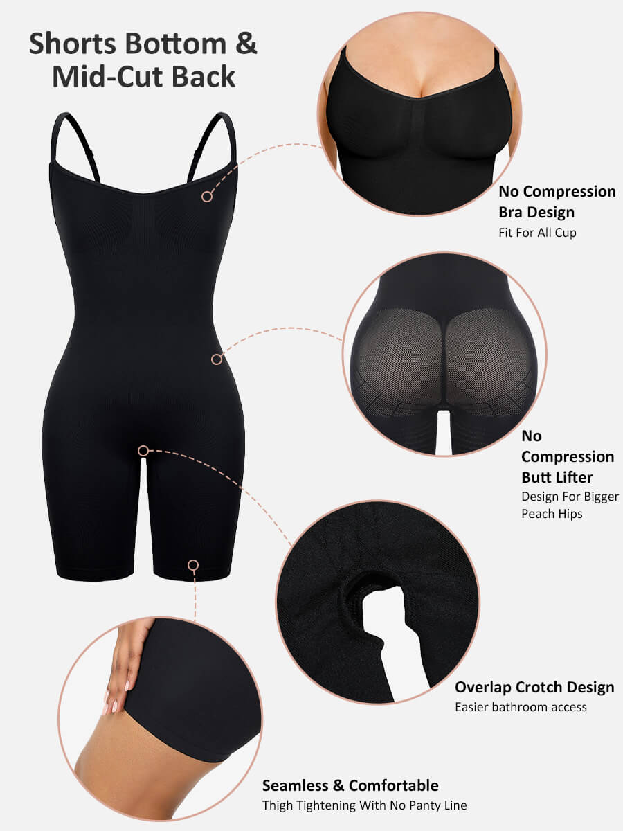 Shapewear-Bodysuit bis zur Mitte des Oberschenkels