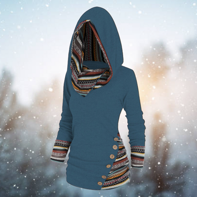 Tribal Pullover mit Kapuze für Frauen