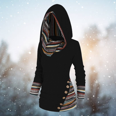 Tribal Pullover mit Kapuze für Frauen