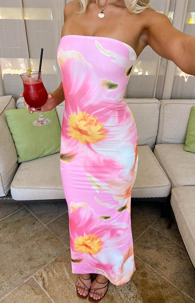Arizona - Maxikleid aus floraler Mesh-Spitze