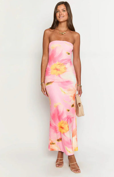 Arizona - Maxikleid aus floraler Mesh-Spitze
