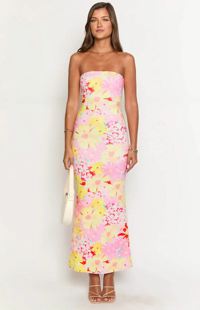 Arizona - Maxikleid aus floraler Mesh-Spitze