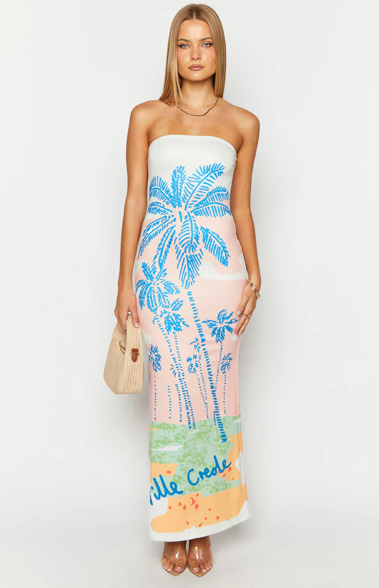Arizona - Maxikleid aus floraler Mesh-Spitze