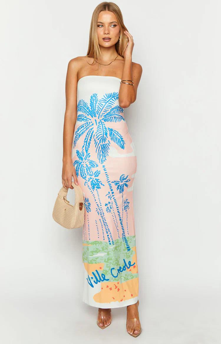 Arizona - Maxikleid aus floraler Mesh-Spitze