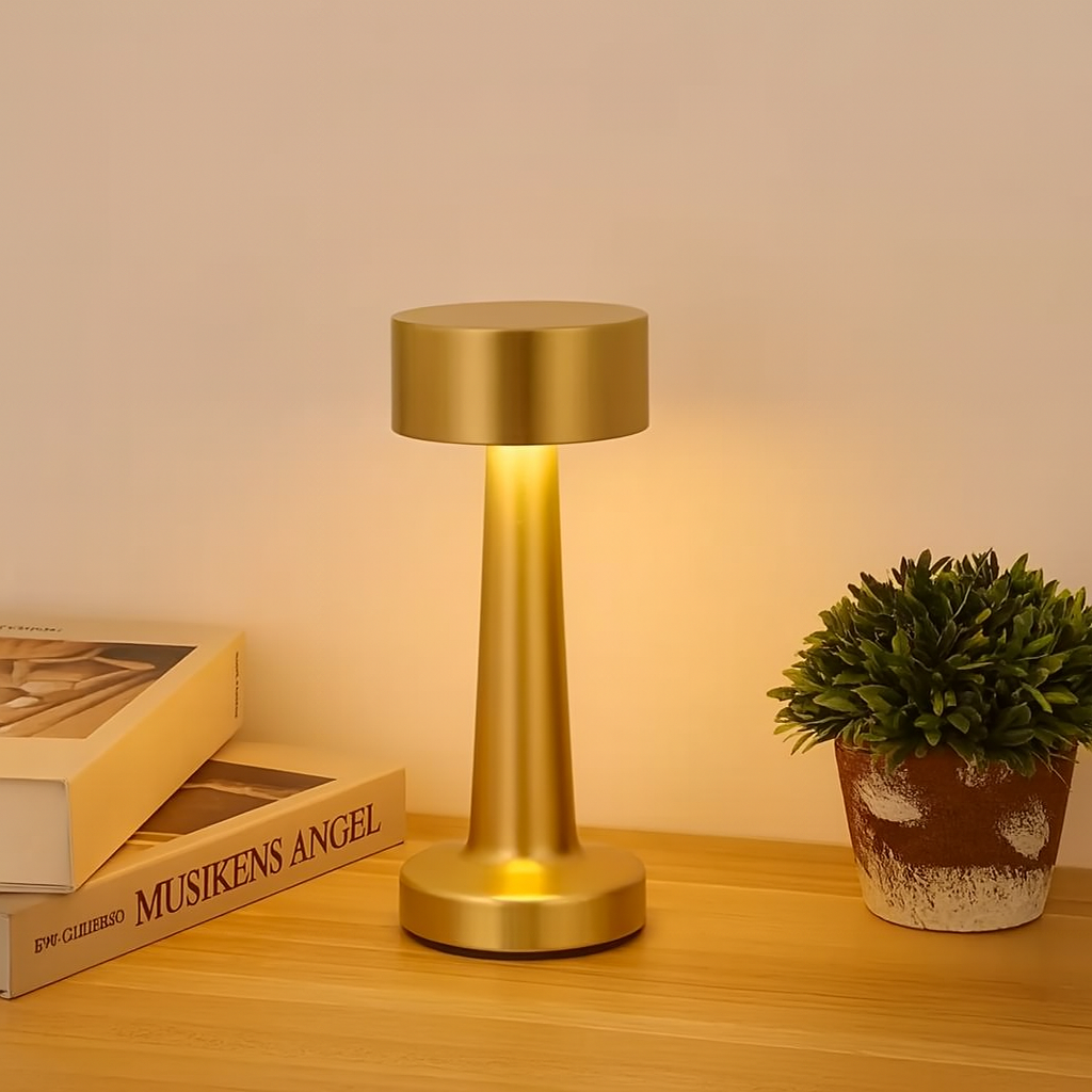 Aurevia | Kompakte, tragbare LED-Tischleuchte aus Metall