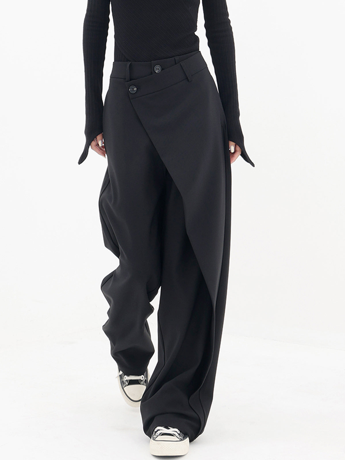 Moderne Asymmetrische Baggyhosen für Damen