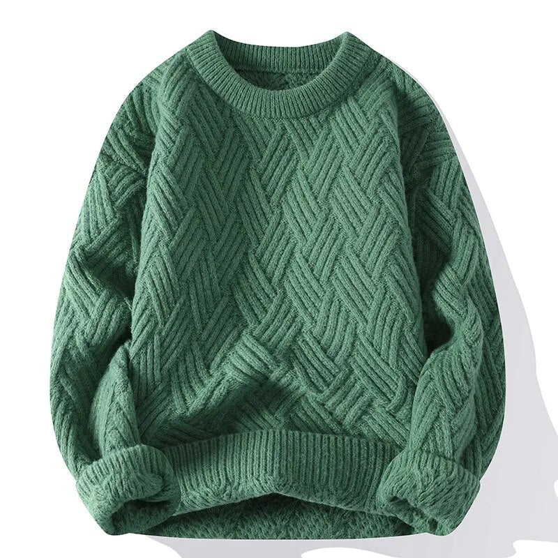 Klassischer Loose Fit-Strickpulloverfür Herren