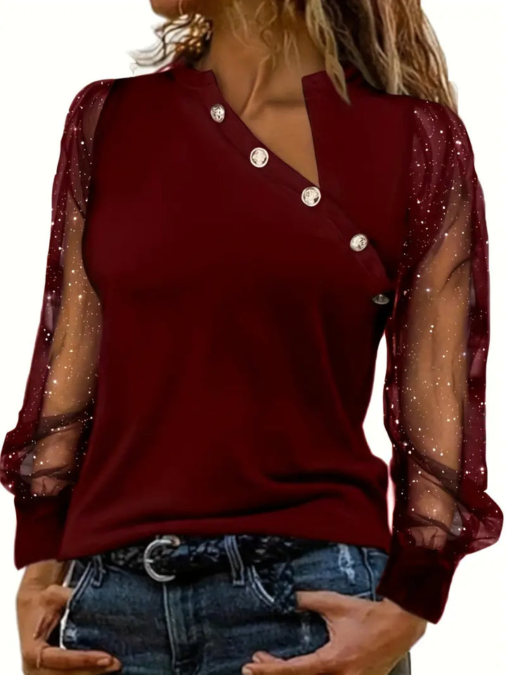 Bella | Moderne elegante One Shoulder Bluse