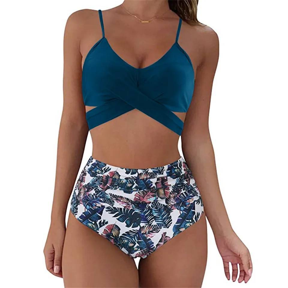 Bella | Hochtaillierter, farbenfroher Damen-Bikini