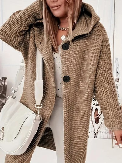 Martina | Bequemer Cardigan mit Kapuze