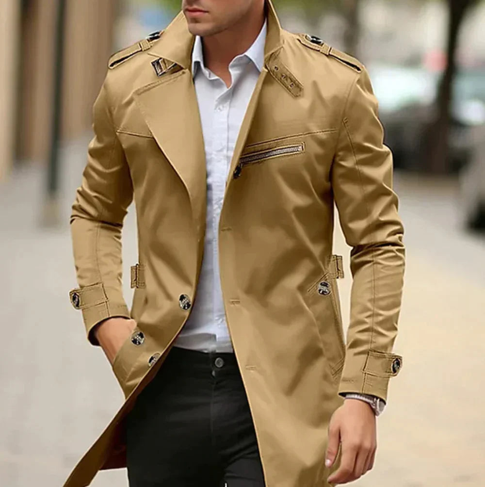 Trenchcoat mit geknöpften Ärmeln für Männer