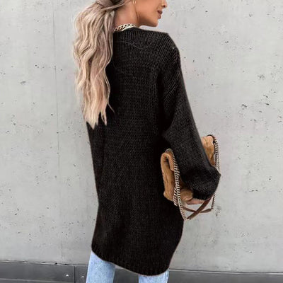 Schicke lange Strickjacke für Damen