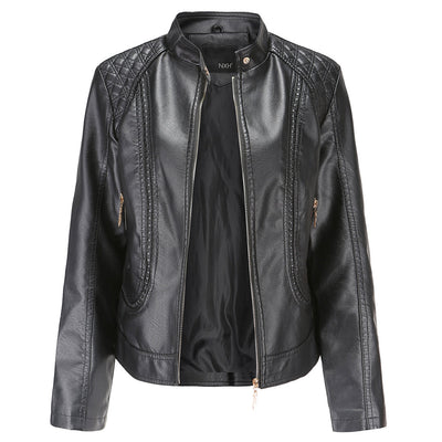 Schicke Lederjacke im Moto-Stil für Damen