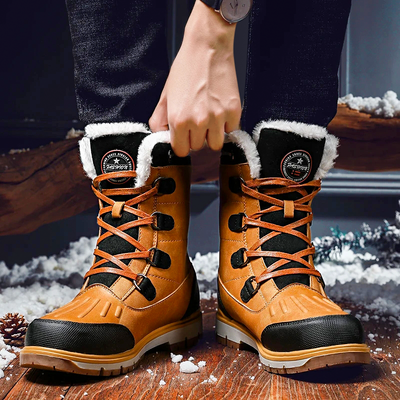Winterschuhe Herren | Mittelhohe Schnürstiefel