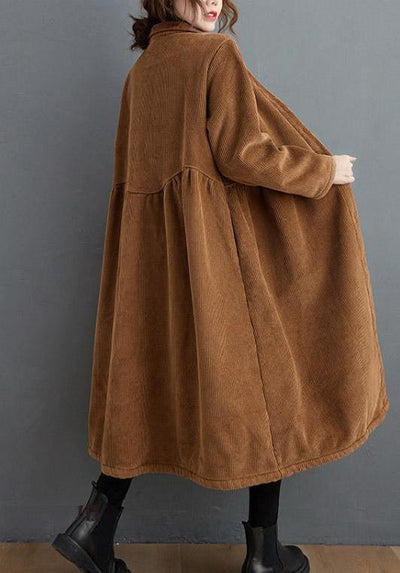 Warmer Winddichter Kordmantel für Damen