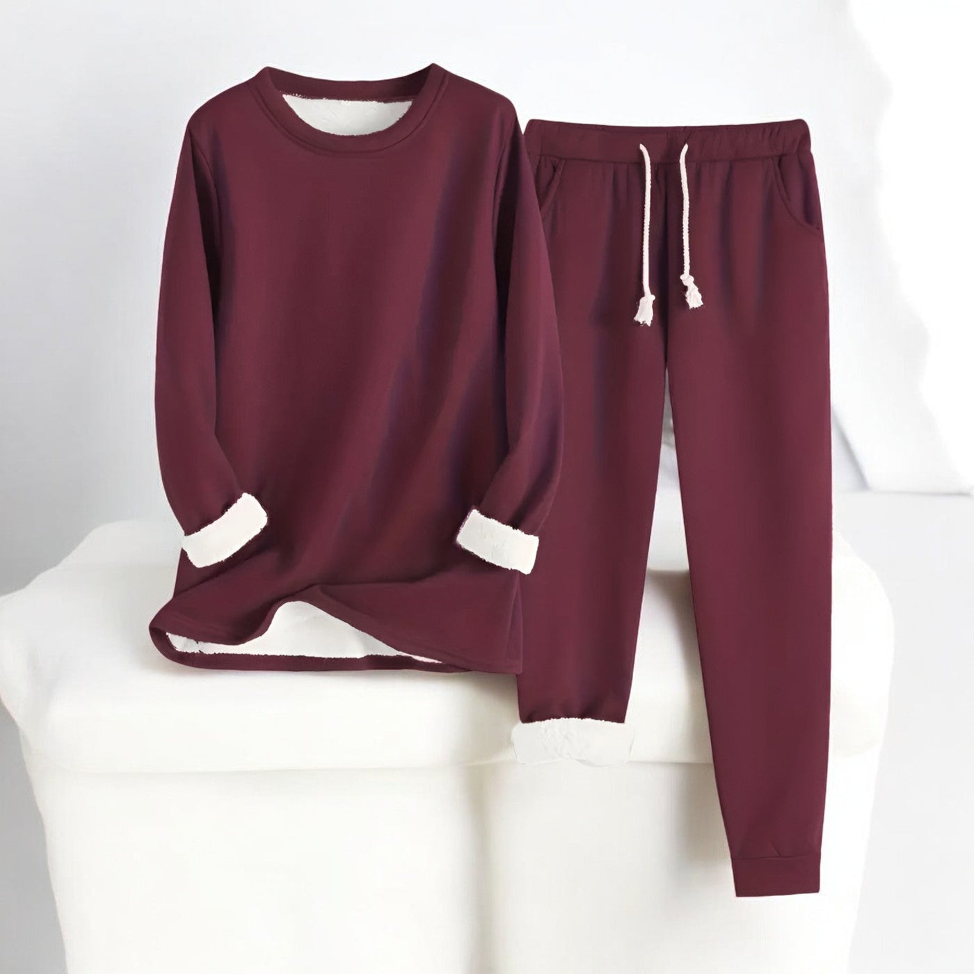 Loungewear-Set | Weite Hose & Langarm-Top | Eleganter Komfort