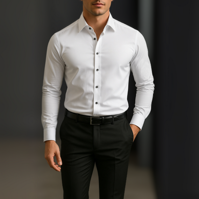 Hemd für Herren - Slim Fit Sommer-Businesshemd mit Stretch