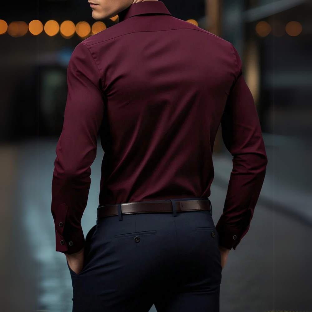 Hemd für Herren - Slim Fit Sommer-Businesshemd mit Stretch