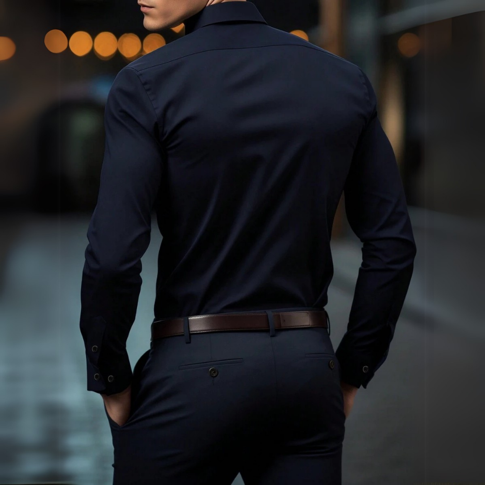 Hemd für Herren - Slim Fit Sommer-Businesshemd mit Stretch