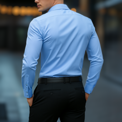 Hemd für Herren - Slim Fit Sommer-Businesshemd mit Stretch