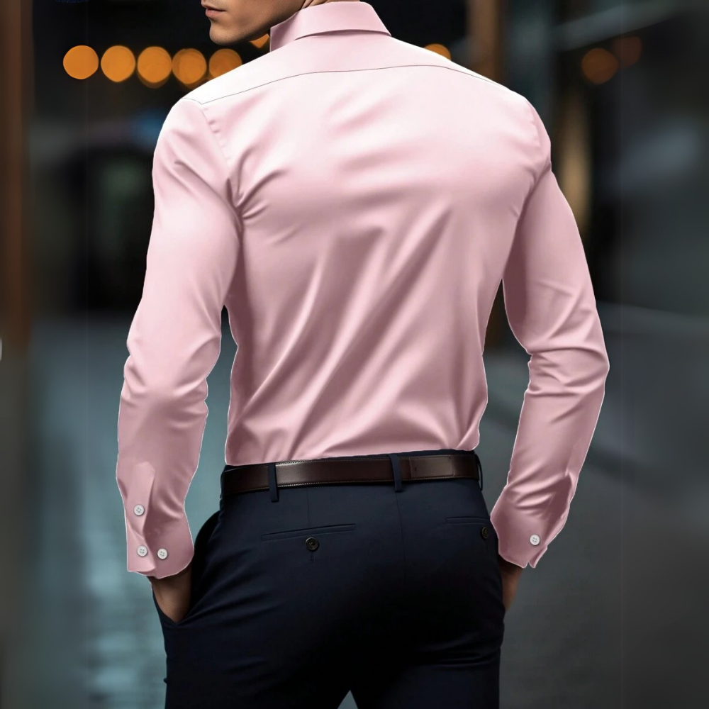 Hemd für Herren - Slim Fit Sommer-Businesshemd mit Stretch