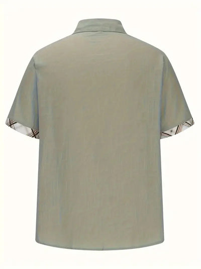 Button-Up Hemd - Umlegekragen - Brusttasche - Kurzarmhemd - Herrenhemd