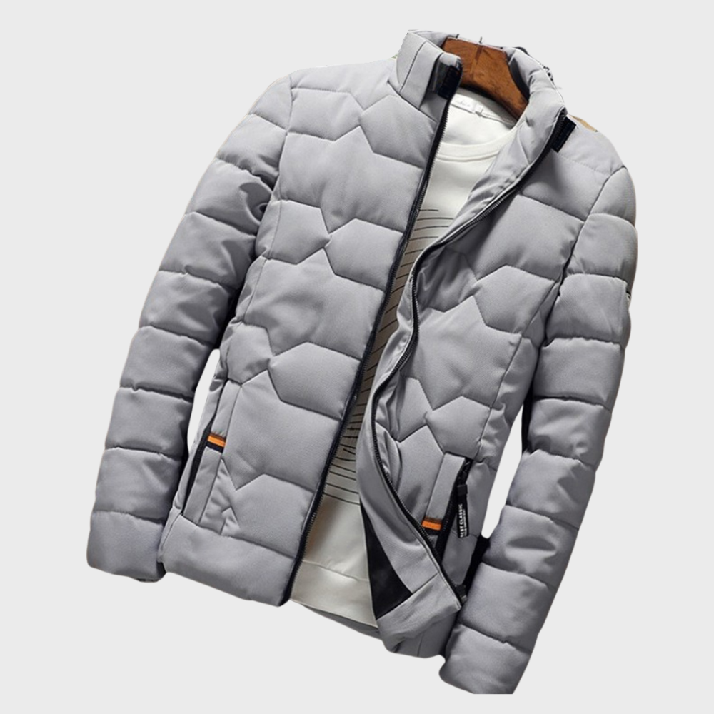 Gesteppte Kapuzenjacke mit Taschen für Männer