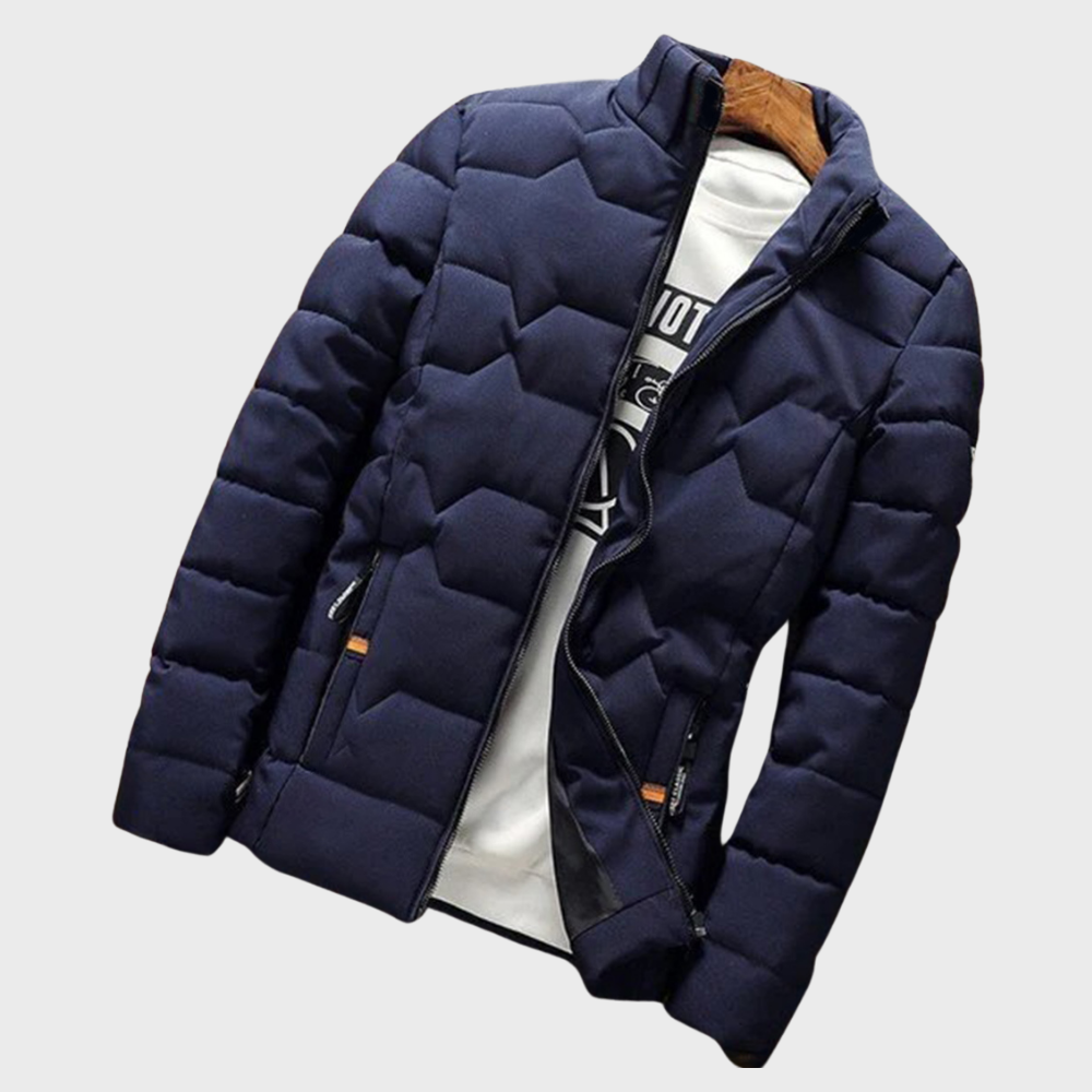 Gesteppte Kapuzenjacke mit Taschen für Männer