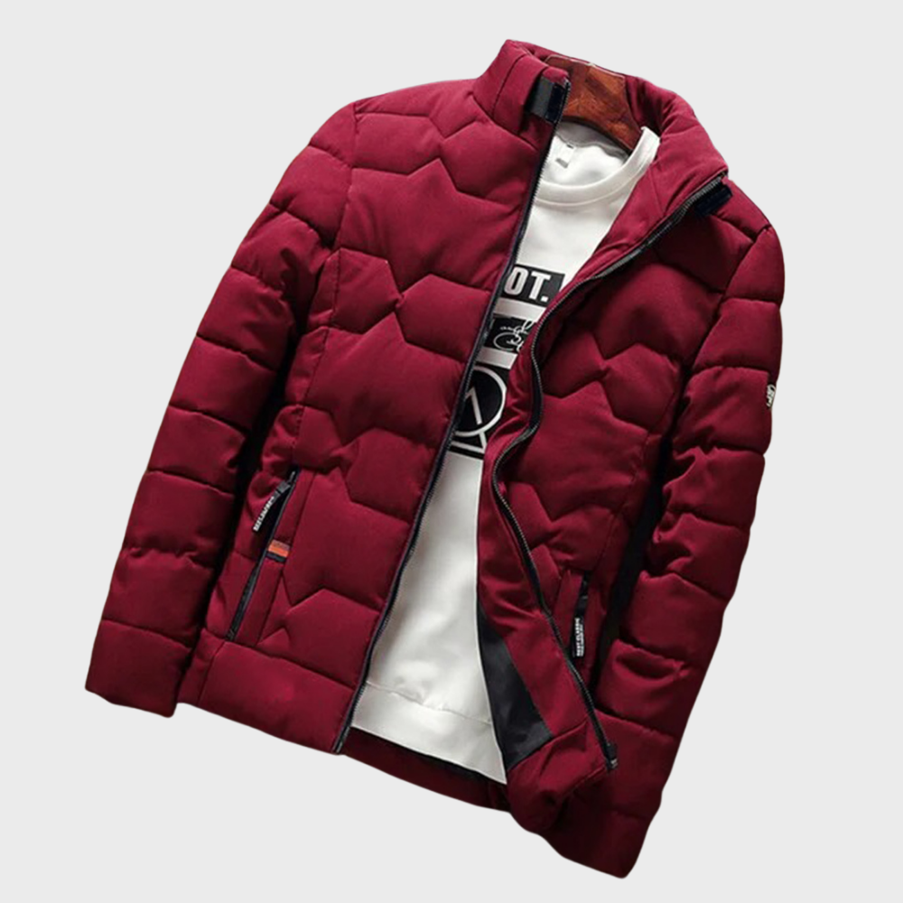 Gesteppte Kapuzenjacke mit Taschen für Männer