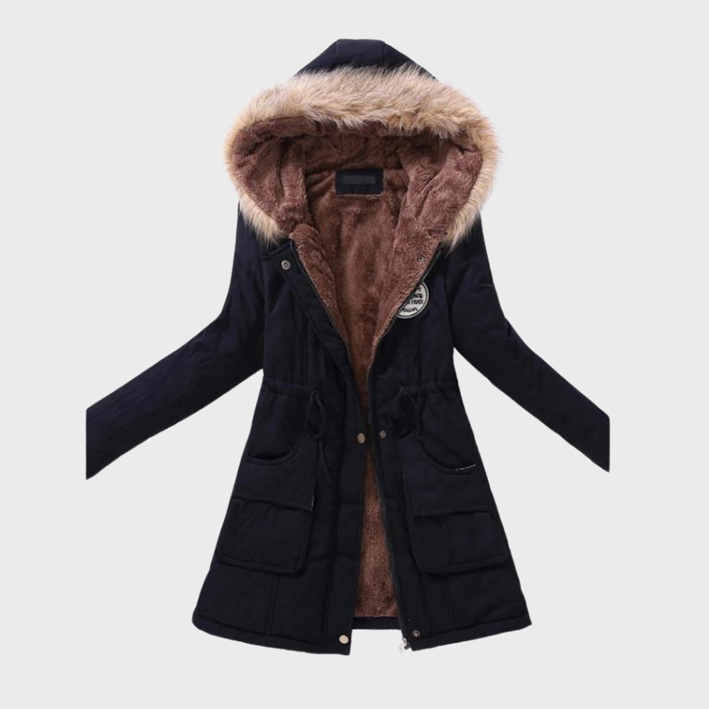 Winterjacke mit Pelzkragen für Damen