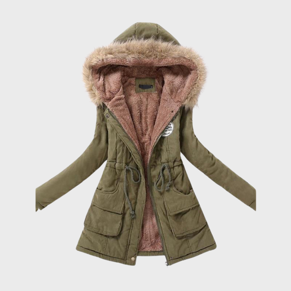 Winterjacke mit Pelzkragen für Damen