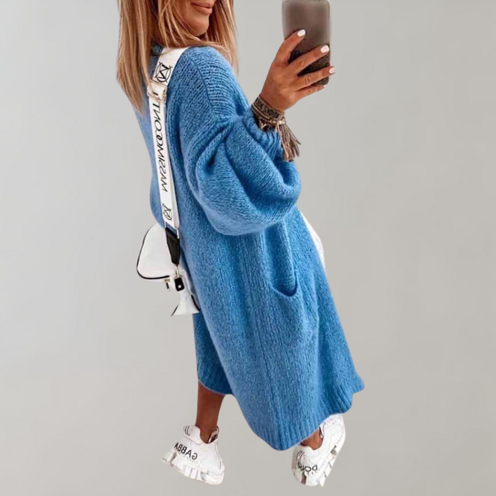 Übergroße Strickjacke mit Taschen für Damen