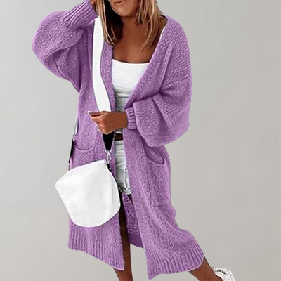 Übergroße Strickjacke mit Taschen für Damen