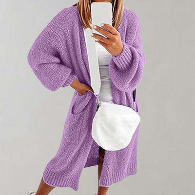 Übergroße Strickjacke mit Taschen für Damen