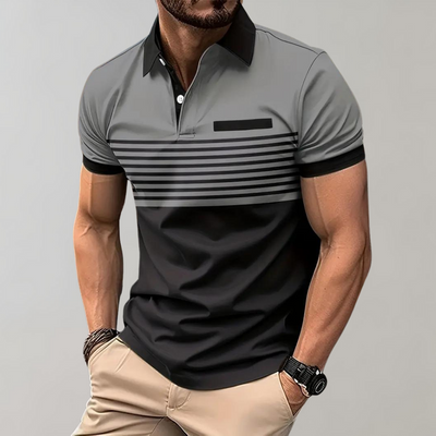 Poloshirt für Herren - Lässiges Gestreiftes Sommerpolo für Herren