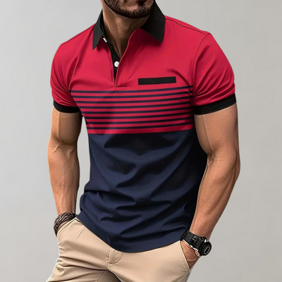 Poloshirt für Herren - Lässiges Gestreiftes Sommerpolo für Herren