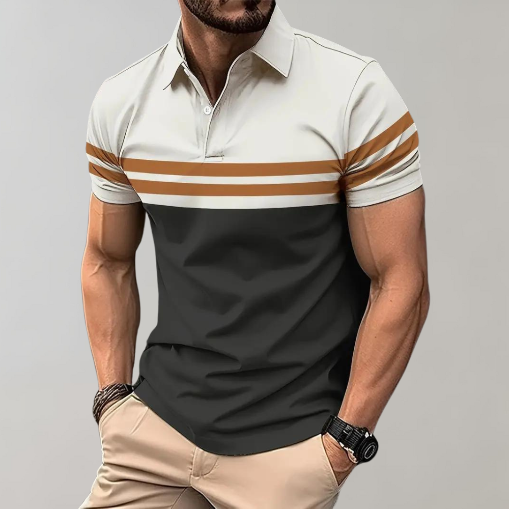 Hugo Poloshirt | Leichtes gestreiftes Sommer-Poloshirt für Herren