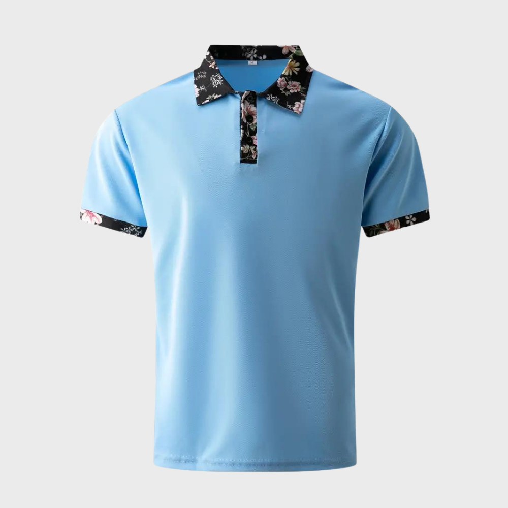 Poloshirt für Herren - Polo mit tropischem Print für den Sommer 2024