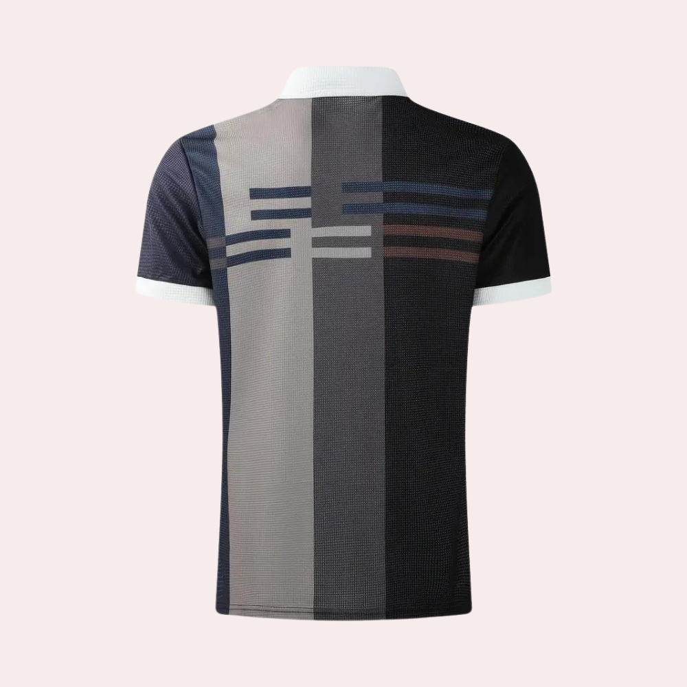 Poloshirt für Herren - Stilvolles Zigzag Polo mit Reißverschluss für den Sommer