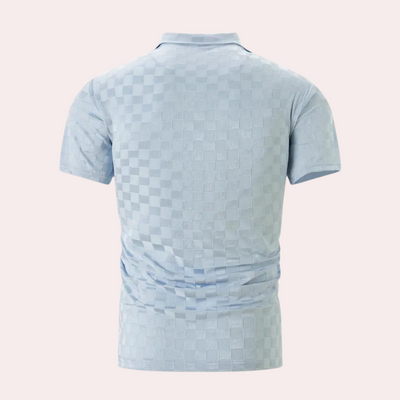Poloshirt für Herren - Slim Fit Damier-Poloshirt für den Sommer