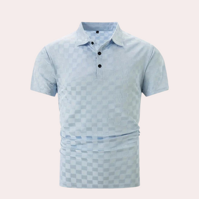 Poloshirt für Herren - Slim Fit Damier-Poloshirt für den Sommer