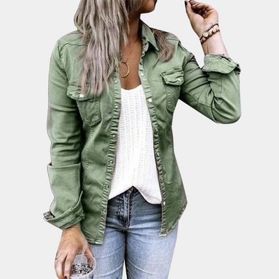 Leichte Jacke mit Knopfleiste für Damen