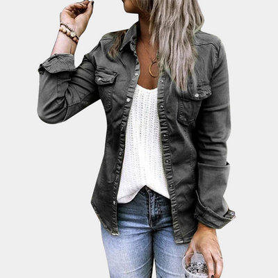 Leichte Jacke mit Knopfleiste für Damen
