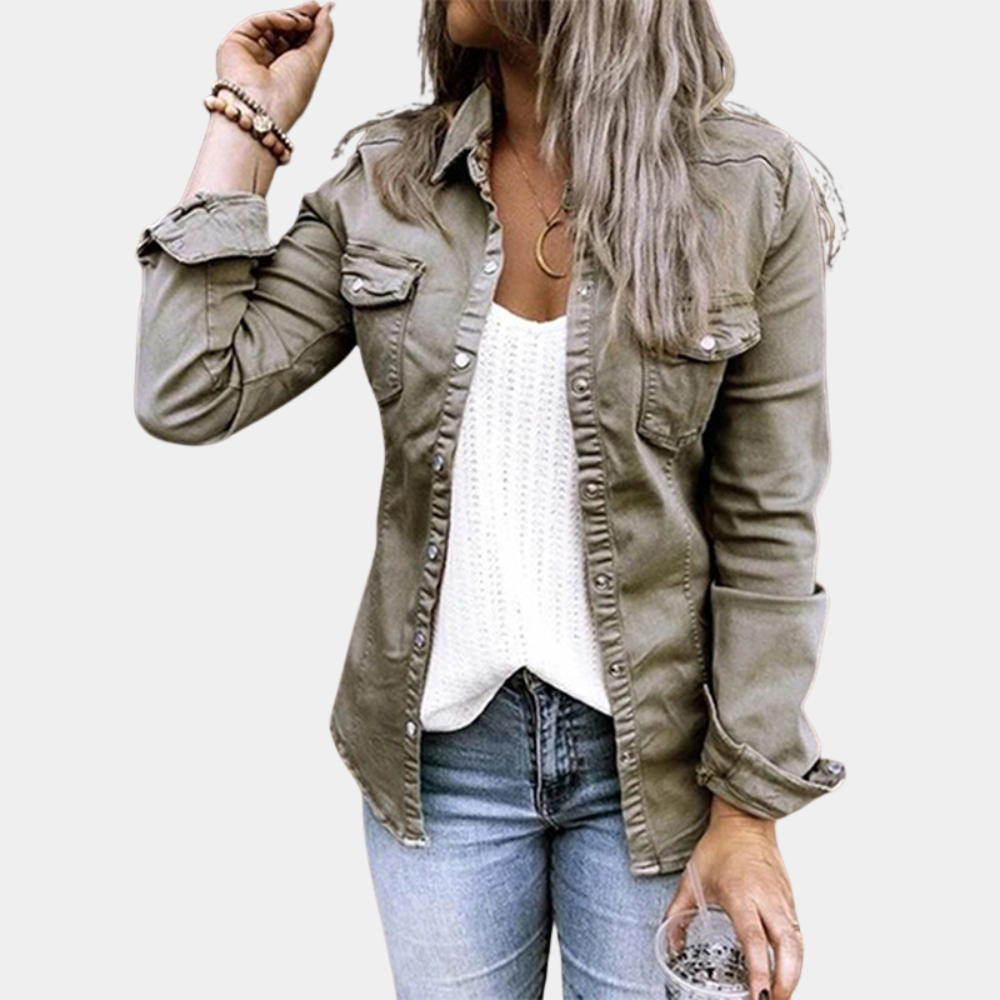 Leichte Jacke mit Knopfleiste für Damen