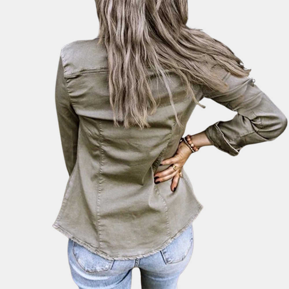 Leichte Jacke mit Knopfleiste für Damen