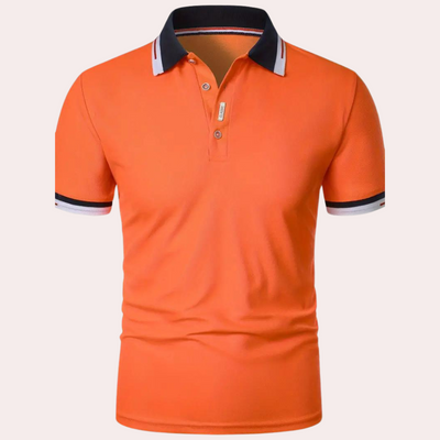 Rory - Elegantes oranges Herren Poloshirt